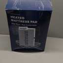 Heated Mattress Pad Queen Size - Embossed Electric Mattress Pad Cover Dual Control - 1-10 Hours Auto Shut Off with Deep Pocket White