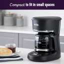 Mr. Coffee 5-Cup Programmable Coffee Maker, 25 oz. Mini Brew, Brew Now or Later, with Water Filtration and Nylon Reusable Filter, Black