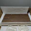 Shoe Cabinet Storage, Modern Freestanding Organizer with 2 Flip Drawers, Narrow Shoe Rack for Entryway, Walnut