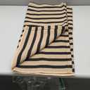 Sungea Outdoor Rug Front Door Mat 2'x4.3', Cotton Indoor Doormat Washable Black and Tan Striped Rug, Stain Resistant Reversible Layered Door Mats for Entryway/Farmhouse/Home Entrance