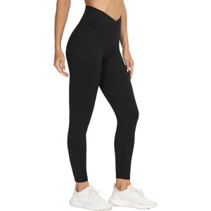 THE GYM PEOPLE Womens' V Cross Waist Yoga Leggings with High Waisted Tummy Control 2XL