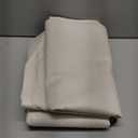 INOVADAY 100% Blackout Curtains for Bedroom, Black Out Curtains 84 Inch Long, Clip Rings Linen Blackout Drapes, Thermal Insulated Room Darkening for Living Room, 2 Panels - Cream,W50xL84