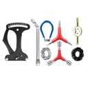 Bicycle Spoke Tension Meter Wrench Repair Tool Set, 8pcs Adjustment Bike Bicycle Spoke Indicator Tensiometer Wrench, Wheel Repair Tool W/Valve Wrench/Spoke Wrench/Tire Lever/Hex/Socket Wrench