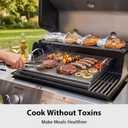 Utheer Cast Iron Griddle for Gas Grill, 25" x16" Flat Top for Outdoor Grill Rectangular Plate with Removable Handles for Charcoal Camping, Tailgating, and Parties