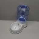 Amazon Basics Automatic Pet Water Dispenser and Gravity Food Feeder Set for Cat and Dog, Easy to Clean, 6-Pound Food Capacity, 1-Gallon, Small, Gray, Pack of 2