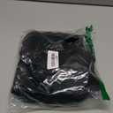 Black Elastic Waistband Denim Shorts Fringed Bottom, Large