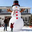 14.5 FT Christmas Snowman, Huge Blow Up Snowman Inflatable Decor, Lighted Xmas Inflatables for Lawn Yard Holiday Party