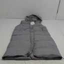 Women's Hooded Long Down Vest Full-Zip Sleeveless Puffer Vest Fashionable Coats Jacket, L
