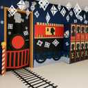 2 x Oudain 20 Pcs Christmas Polar Snowflake Ornaments Large Hanging Cardboard Snowflakes Christmas Winter Party Decorations for Winter Holiday Polar Gifts Xmas Tree Home Wall Ornaments