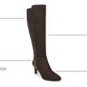 LifeStride Womens Gracie-WC Wide Calf High Heeled Boots Dark Chocolate Wide Calf 9.5 W