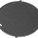 8834 Cast Iron Griddle for Weber Gourmet BBQ System Sear Grate, Griddle for 22-inch Weber Kettle Premium/Charcoal Grill 22" Smokers, for Kettle Charcoal Grill Grate 22 inch Diameter 12"