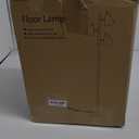 QiMH Tree Floor Lamp with 3 Light Bulbs, Standing Tall Pole Lamps for Living Room Bedroom Office, Reading Stand up Lamps with 3 Adjustable Arms, Black