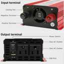 1200W Car Power Inverter DC 12V to 110V AC Converter 1200W Inverter Power Inverters with LCD Display and AC Outlets 2A USB Charging Port