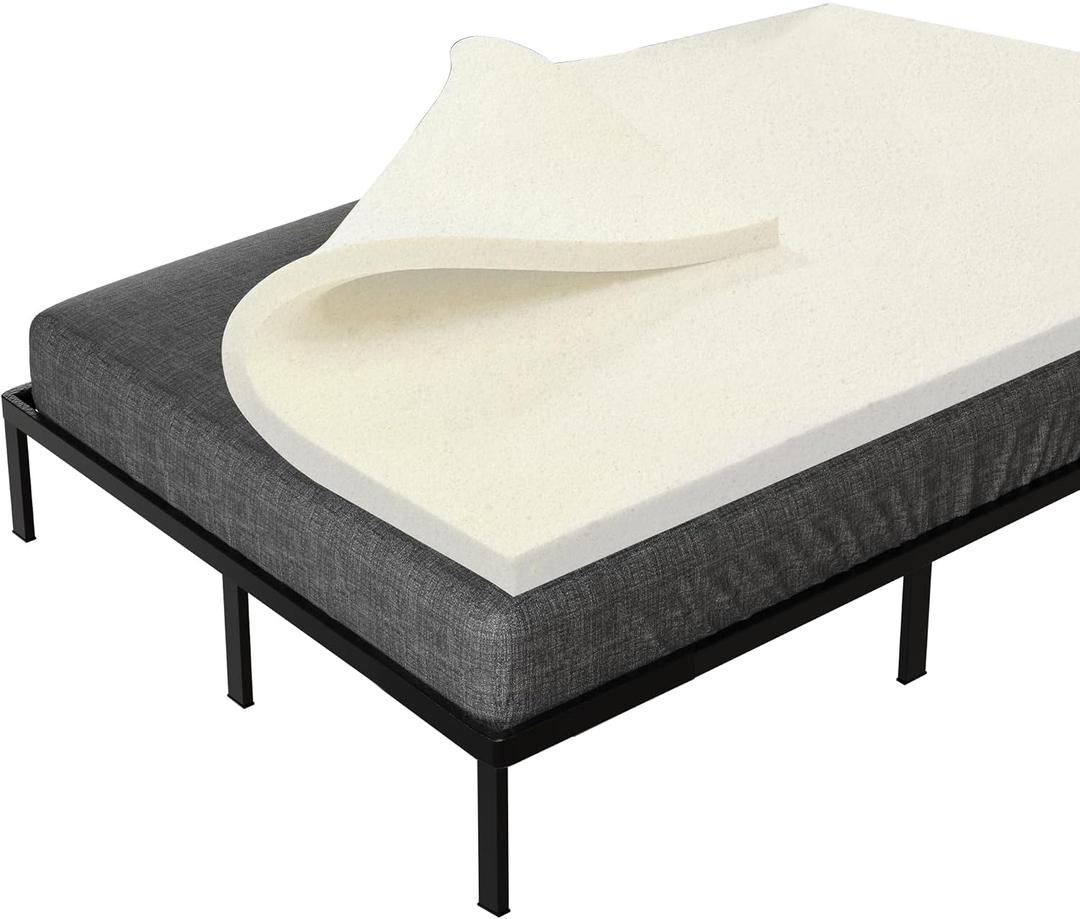 Treaton, 1-Inch High Density Medium Firm Foam Mattress Topper, CertiPUR-US Certified for Superior Comfort and Support, Twin, Green