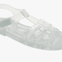 JIOMIJIOMI Toddler Sandals Jelly Shoes Girls Unisex Boy Flat Retro Slides Clear Kids Water Slippers Slingback Summer Beach Size 29 Adjustable Buckle Glitter Dress Soft Pack of 2