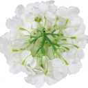 Flojery Silk Hydrangea Heads Artificial Flowers Heads with Stems for Home Wedding Decor,Pack of 10 (White)