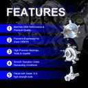Water Pump AW7163 with Gasket & Mounting Bolts for Jeep Liberty, Grand Cherokee, Dodge Dakota, Ram 1500, Chrysler Aspen 3.7L V6, 4.7L V8 Engine OE Replacement, High Performance, Durable
