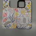 HAOPINSH for iPhone 13 Pro Max Wallet Case with Card Holder, Floral Flower Back Pattern Folio Flip PU Leather Kickstand Card Slots Case, Double Magnetic Clasp Durable Shockproof Cover 6.7"