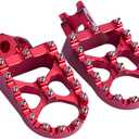 Hopider CNC Wide Foot Pegs MX Compatible with CR125/250 02-07, CRF150R 07-19, CRF250R 04-19, CRF250X 04-19, CRF450R 02-19, CRF450RX 17-19, CRF450X 05-19 CRF250L/M 12-18, CRF250RALLY 17-18,Red