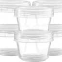 (4 Ounce 20 Pack) Clear Twist cap Containers With Clear Screw on Lids Twist Top Food Storage Freezer Containers