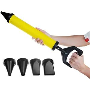 Mairuker Hand Caulking Grout Guns Tool Pump with 4 Nozzles, Mortar Cement Sprayer Machine for Repairing Brick Ceramic Tile Floor Gaps