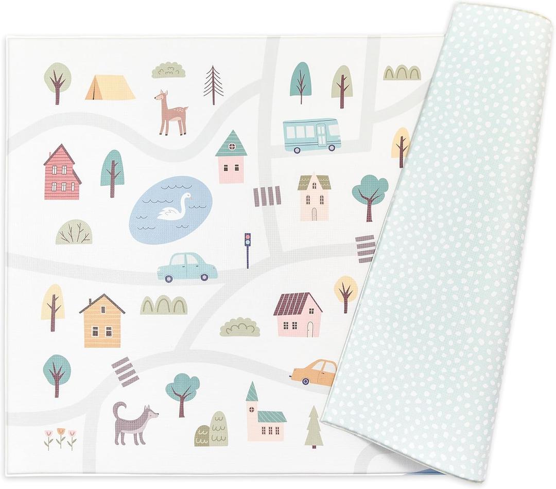 Reversible Play Mat 82 x 55 - for Infants, Babies, Toddlers, Kids | Waterproof, Durable, Non-Toxic, Easy-to-Clean | Thick & Large Soft Foam Floor Mat for Gym, Nursery, Playroom