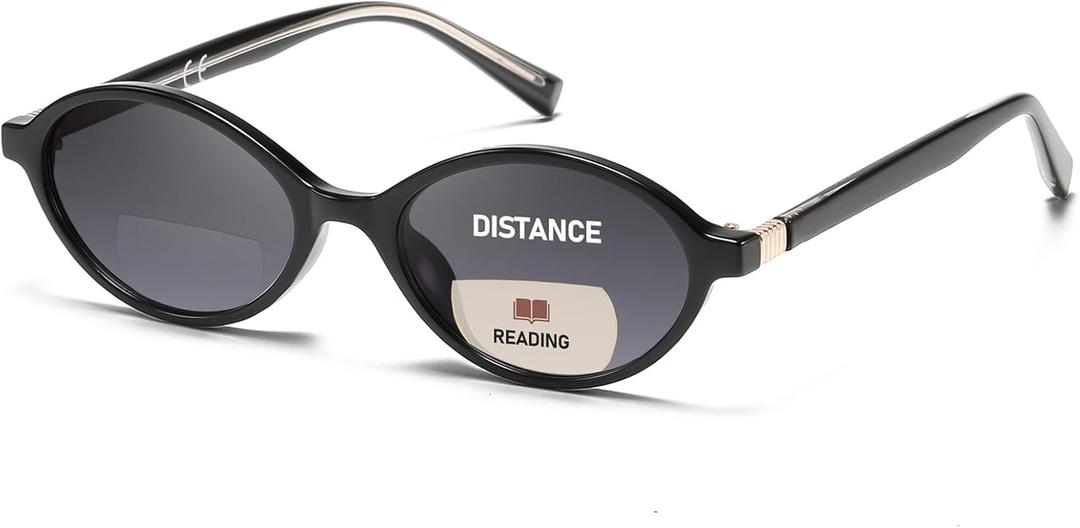 Oval Bifocal Reading Sunglasses Glasses for Women UV Protection Sun Readers Retro Fashion Frame Vintage Eyewear PT2009