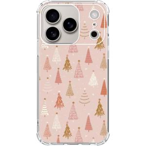 BESUC WICH Pink Christmas Trees Phone Case for iPhone 17 Pro Max, Winter Christmas Phone Cover for iPhone 17 Pro Max, Cool TPU Bumper Phone Case