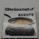 Elite Gourmet ESB100B Countertop Single Coiled Burner Electric Hot Plate, Temperature Control, Indicator Light, Easy to Clean, Black