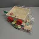 Melissa & Doug Classic ABC Wooden Block Cart Educational Toy with 30 1-Inch Solid Wood Blocks, Multicolor