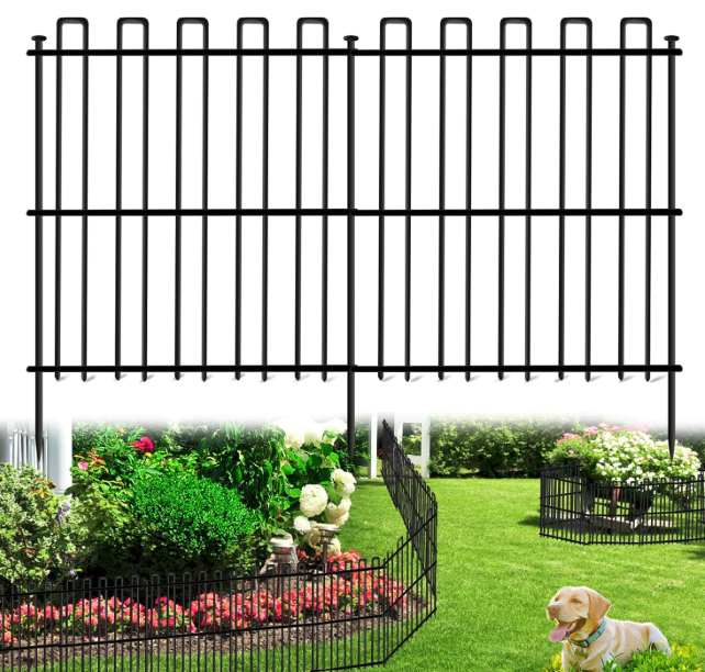 15 Panels No Dig Animal Barrier Fence, 32in(H) x 30ft(L) Garden Edging Border Fencing, Rustproof Metal Stakes Decorative Garden Fence, Dog Digging Defense Fencing Barrier for Outdoor, Yard, Patio
No Dig Outdoor Fence, Unknown Brand, Unknown Size, Some Bent Posts