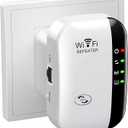 WiFi Extender, WiFi Signal Booster Up to 5800sq ft and 58 Devices, WiFi Range Extender, Wireless Internet Repeater, Long Range Amplifier with Ethernet Port, 1-Key Setup, Access Point, Alexa Compatible (White)