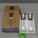 Home EC Premium Stainless Steel Sea Salt and Pepper Grinder Set of 2 - Adjustable Ceramic - Tall Glass Salt and Pepper Shakers - Kitchen Spice Mill W/Funnel & EBook