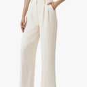 Wide Leg Pants | High Waisted Trousers with Pockets | Comfortable Work & Business Casual Pant, Small, 