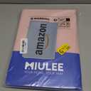 MIULEE Baby Pink Privacy Sheer Curtains That Let Light in 84 Inches Long Non-See-Through Semi Sheer Curtain Light Filtering Window Curtains Drapes for Living Room Bedroom 2 Panels Set