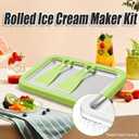 2 x Rolled Ice Cream Maker Machine - Perfect for Home & Parties UseDIY Manual Rolled Ice Cream Tray - Ice Cream Machine for Delicious Hand-Rolled Desserts (White)
