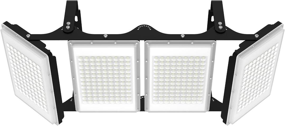 800W LED Flood Light Outdoor, 80000lm 6000K Daylight White IP66 Waterproof, Commercial Parking Lot Light,4 Heads for Street Stadium House Floodlight Bright Security Lights for Outdoor Area