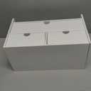 Wisuce Bamboo Desk Organizer - Mini Bamboo Desk Drawer Tabletop Cosmetic Storage Organization for Office or Home White with Shelf