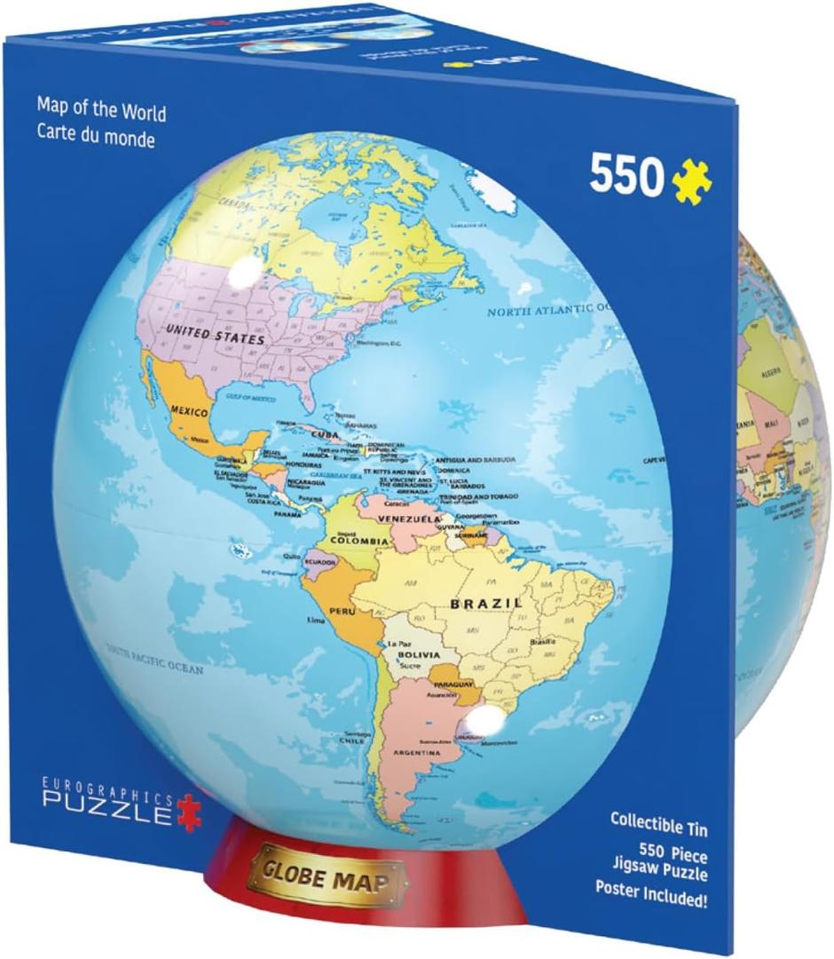 Map of The World Tin