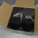 Patelai 4 Pieces Round Wide-mouth Leak Proof Plastic Container Jars with Lids for Travel Storage Makeup Beauty Products Face Creams Oils Salves Ointments DIY Making(32 Ounce,Black)