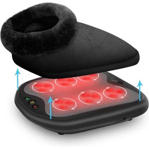 Snailax Shiatsu Foot Massager with Heat, Heated Electric Kneading Foot Massager Machine for Plantar Fasciitis, Removable Cover, Foot Warmer