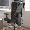 Hbada P3 Ergonnomic Office Chair with 2D Adjustable Lumbar Support, Office Chair with Adjustable Headrest and Armrest, 145° Stepless Tilt Function, Black (No Footrest)