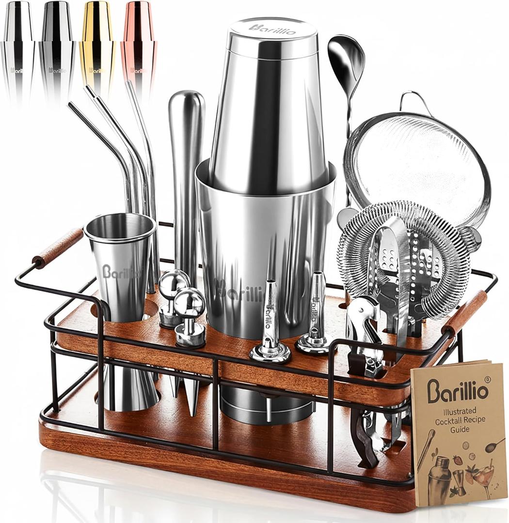 Bartender Kit Fron & Wood Chehy-Sapel Silver