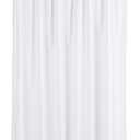 Amazon Basics Lightweight Super Soft Easy Care Microfiber Waffle Texture Shower Curtain , 72" x 72", White