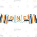 Pumpkin Truck Highchair Banner Fall Harvest Themed 1st Birthday Party Decorations Blue One Truck Little Pumpkin Birthday Banner for Autumn Fall Pumpkin Truck First Birthday Party Decor Supplies