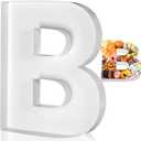 Mifoci 13.7inch Cardboard Letter Boxes Charcuterie Letters Board Fillable Reusable Trays Alphabet Serving Platter for Food Chocolate Candy Decoration Baby Shower Party Anniversary(Letter B)
