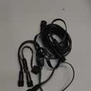 MorningRo 3 Pcs Extension Cable Kit Compatible with Govee Permanent Outdoor Light 3 Pins Y Splitter Cord Straight Extension Compatible with Govee H705 H706 H805 Weatherproof Patio Yard (6.2 ft,Black)