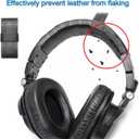 M50X Headband Cover, Dual-Layer Neoprene Headband Cushion Compatible with Audio Technica ATH M50 M50X M50XBT M50S M40X M40 M30 M Series Headphones - Headband Tape Protection (White)
