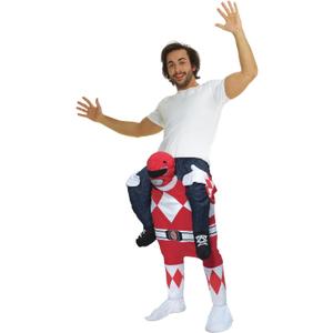 Morph Red Power Ranger Costume, Red Power Ranger Piggyback Costume, Red Ranger Ride on Costume, Power Ranger Piggyback