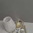 KUAUGST Wall Sconces Sets of 2, Retro Industrial Wall Lamps, Bathroom Vanity Sconces Wall Lighting with White Fabric Shade, Suitable for Bedroom Living Room Corridor Kitchen (Gold1)